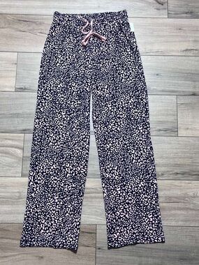 Tart Intimates Women’s Cheetah Print Pull On‎ Pajamas Pants Small Blue Pink